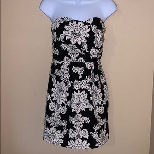 Black & White strapless dress